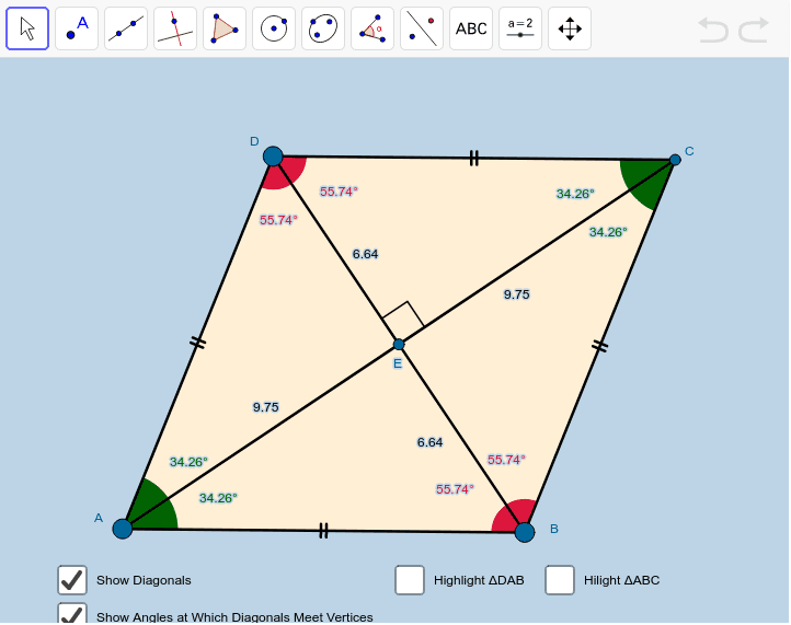 Quadrilateral Properties – GeoGebra