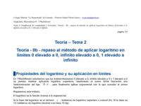 Teoría - 8b - repaso al método de aplicar logaritmo en límites 0 elevado a 0, infinito elevado a 0, 1 elevado a infinito.pdf