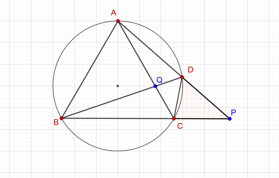 円周角を使った相似の証明 Geogebra