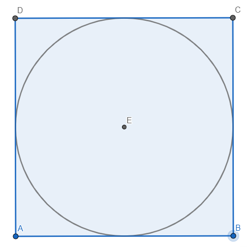 iscribe a square into a circle