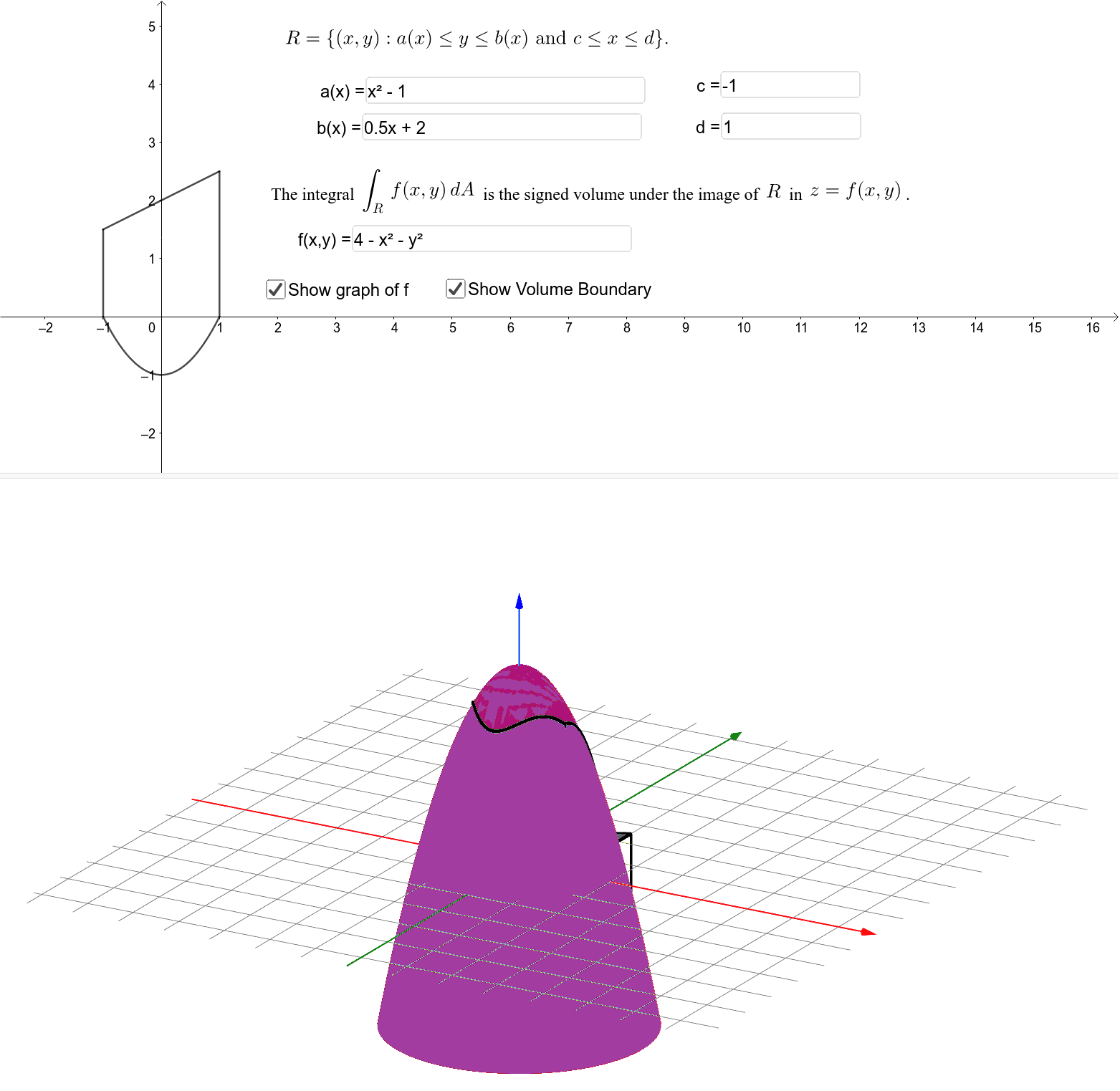 Double Integral Of A Scalar Function Geogebra 2282