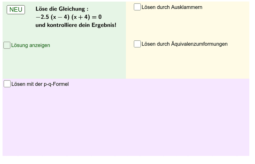 Übung: Lösen Von Quadratischen Gleichungen – GeoGebra