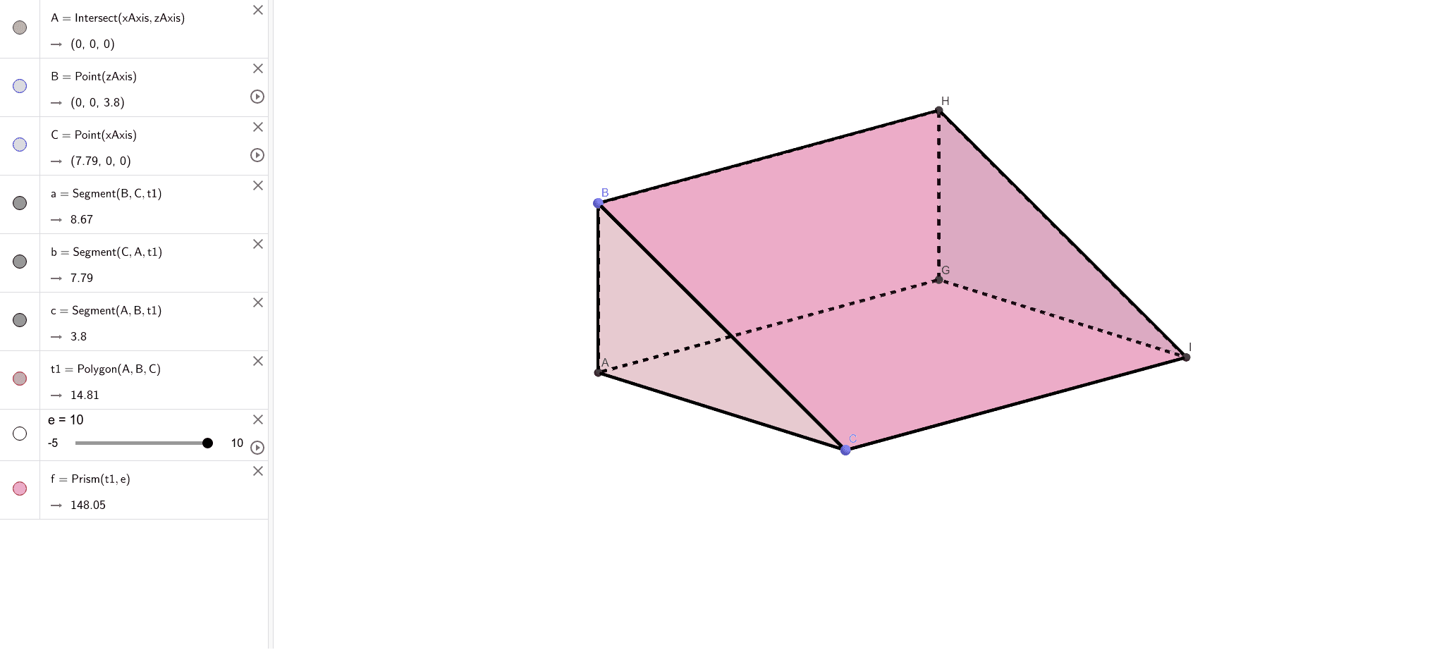 right triangular prism net