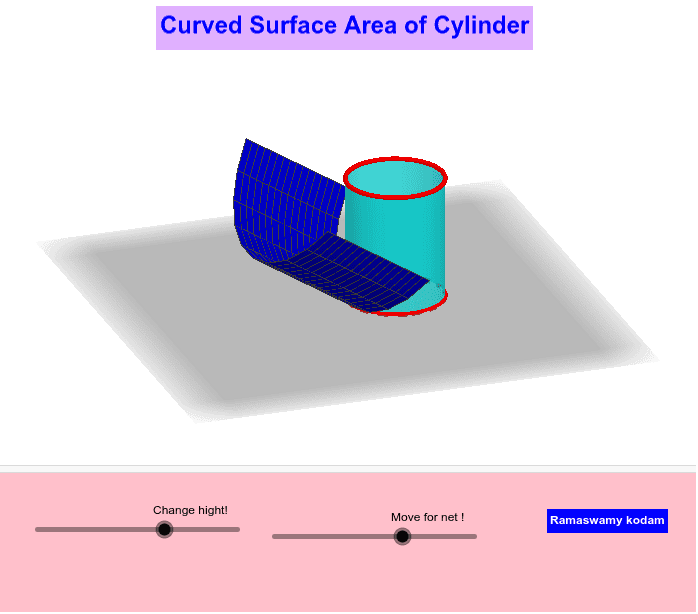 Curvedsurface Area Of Cylinder Geogebra