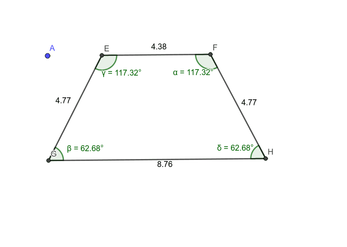 find length of cut triangle isosceles trapezoid
