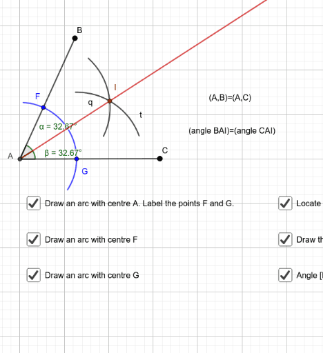 Geogebra Bisecting An Angle GeoGebra