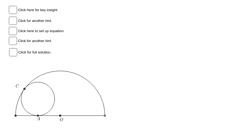 Circle Inscribed In Semi Circle Geogebra