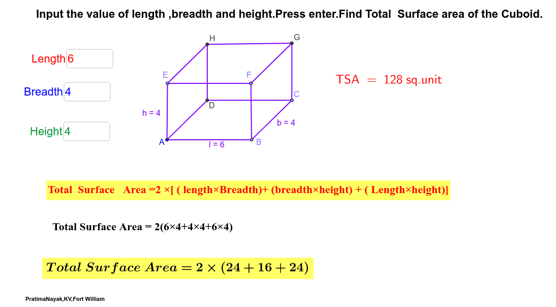 Surface Area Of Cuboid Slidesharedocs