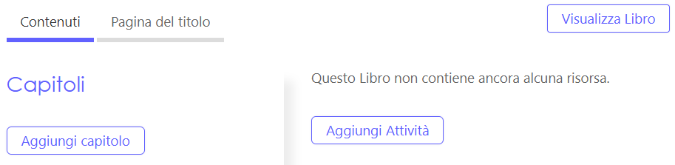 Aggiungere contenuti a un Libro