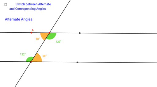 Parallel Lines and Alternate and Corresponding Angles – GeoGebra