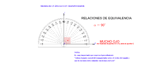 Transportador para medir ángulos en grados – GeoGebra