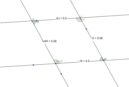 特別な平行四辺形 Geogebra