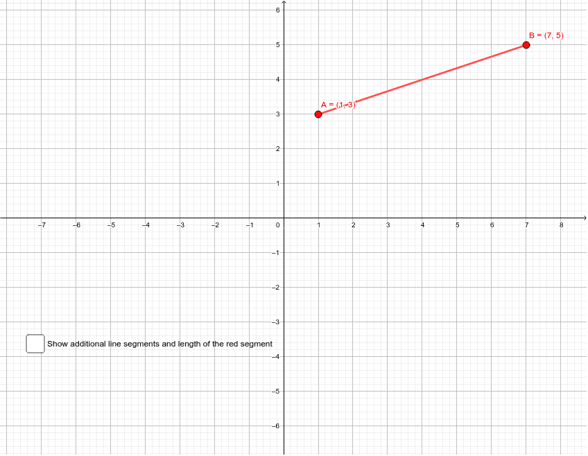 Distance formula: Length of line segment – GeoGebra