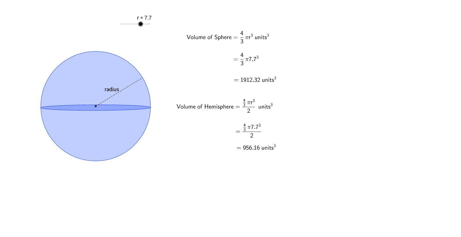 Volume of Sphere Compared to Volume of 
