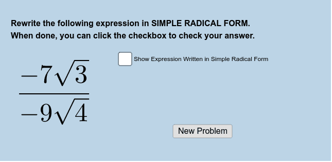 simplifying radical expressions calculator