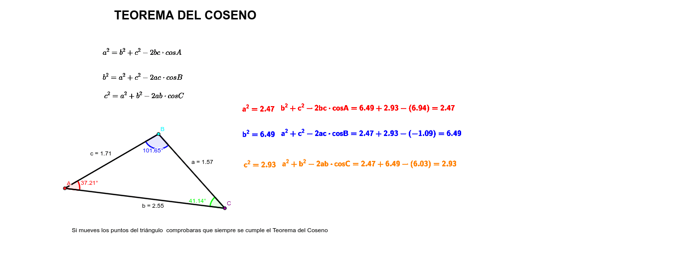 Teorema Del Coseno Geogebra 5030