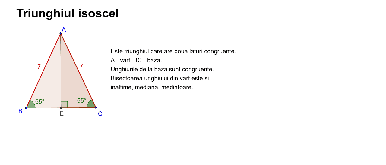 Triunghiul Isoscel – GeoGebra