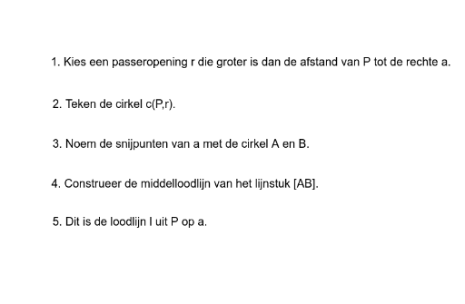 Constructie Van De Loodlijn L Uit Een Punt P Op Een Rechte A GeoGebra