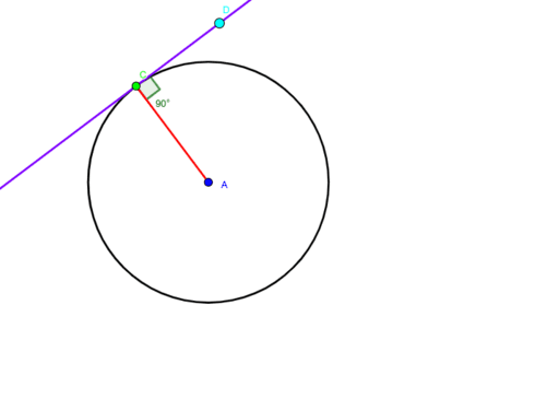 Propiedad Radio Perpendicular A La Tangente Geogebra