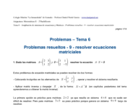 Problemas resueltos - 9 - resolver ecuaciones matriciales.pdf