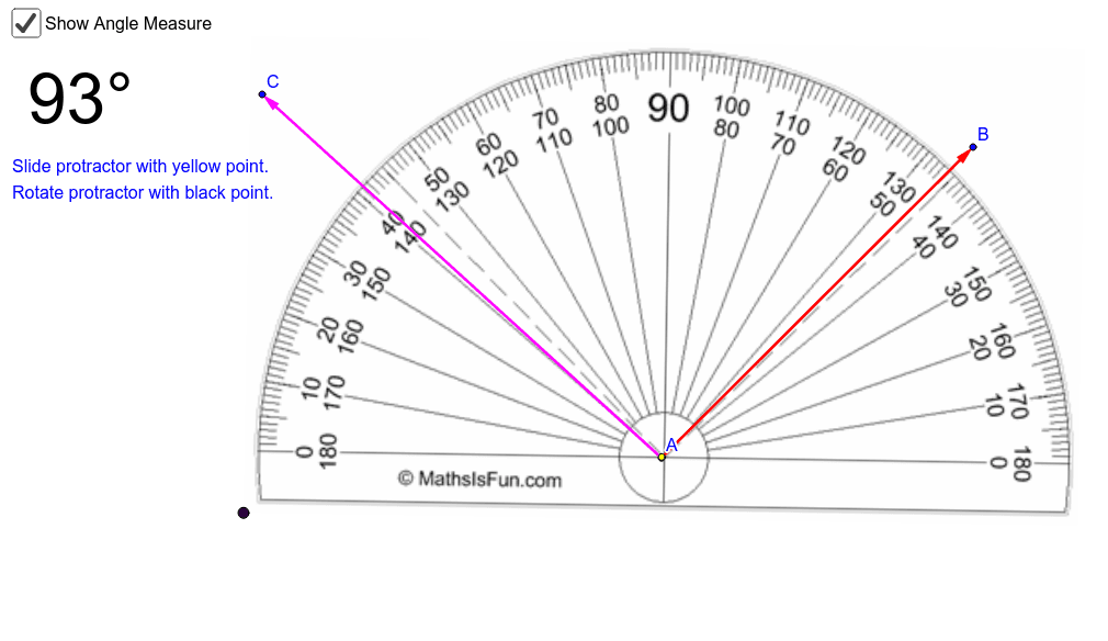 protractor postulate (protractor) – GeoGebra