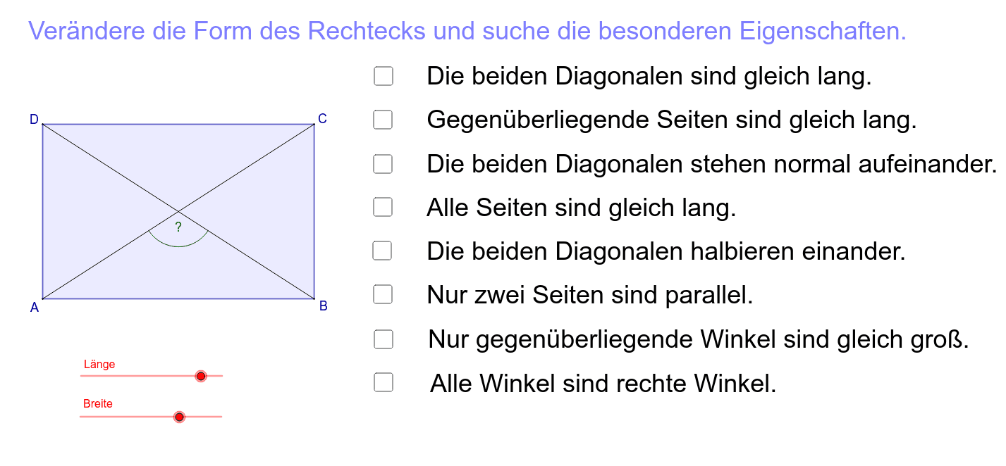 Rechteck_Eigenschaften – GeoGebra