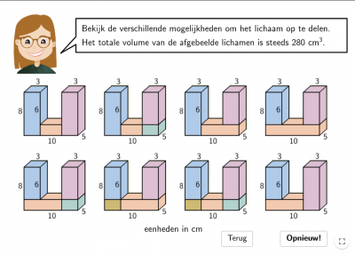 Volume van samengestelde lichamen - balk en kubus