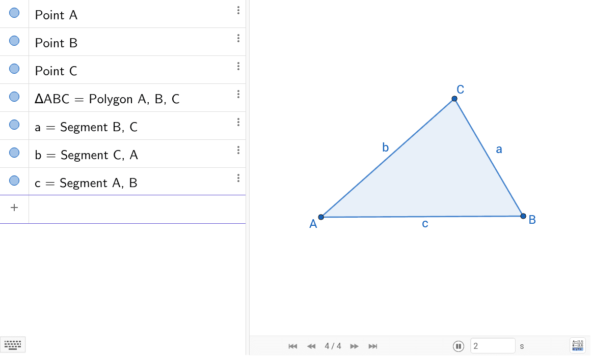 Dreieck: Umkreiskonstruktion – GeoGebra