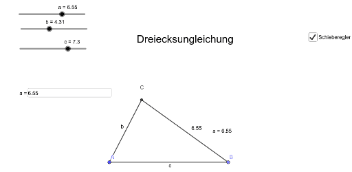 Dreiecksungleichung 2 – GeoGebra