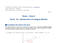 Teoría - 20 - introducción a la integral definida.pdf