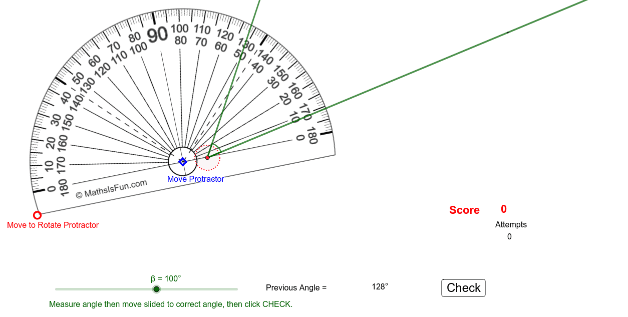 Protractor Practice ± 1 Scored – GeoGebra