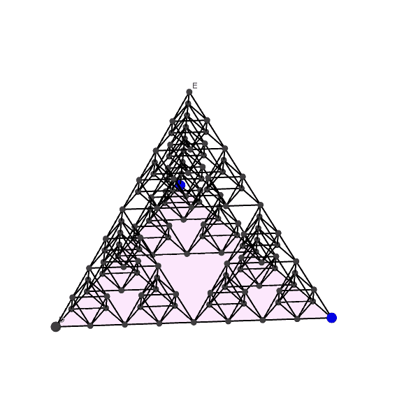 シェルピンスキーの四面体 Geogebra