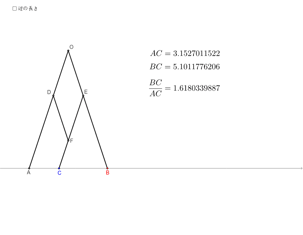 黄金比コンパス Golden Ratio Compass Geogebra