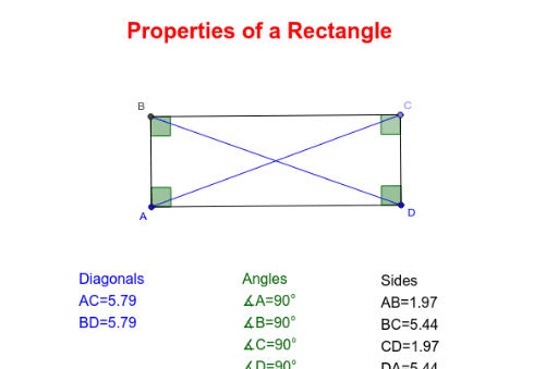 all properties of a rectangle