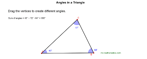 Angles in a Triangle – GeoGebra