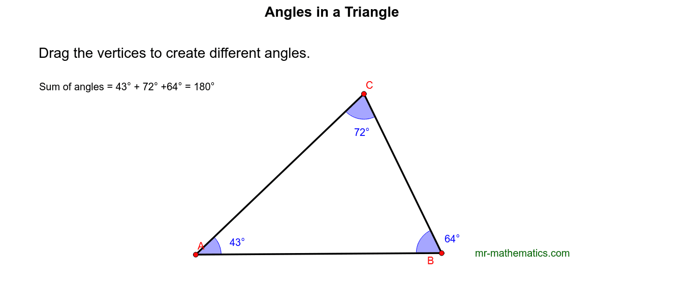 Angles in a Triangle – GeoGebra