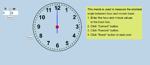 Angle between Hour and Minute Hand – GeoGebra