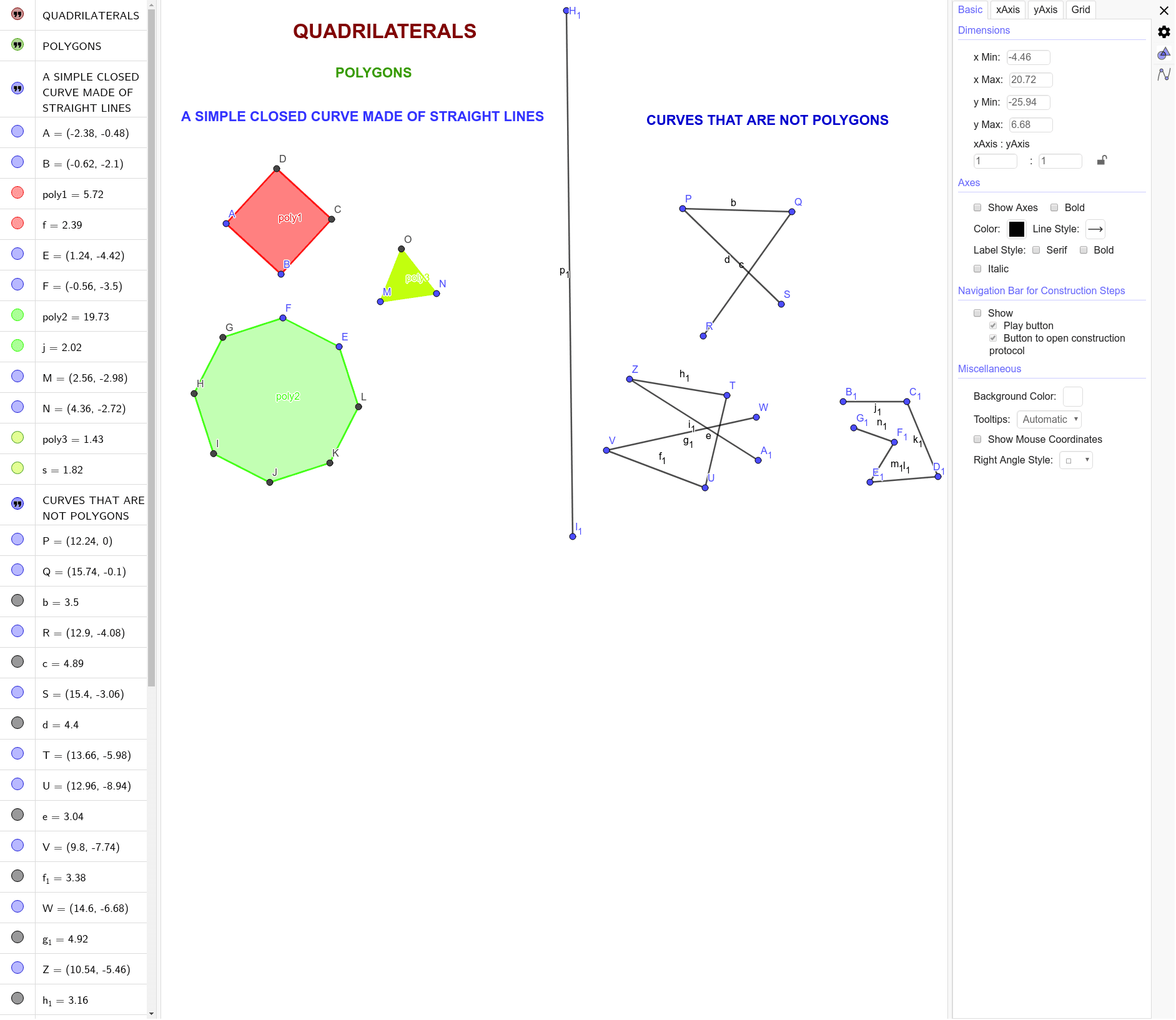 POLYGONS – GeoGebra