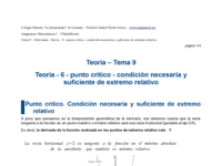 Teoría - 6 - punto crítico - condición necesaria y suficiente de extremo relativo.pdf