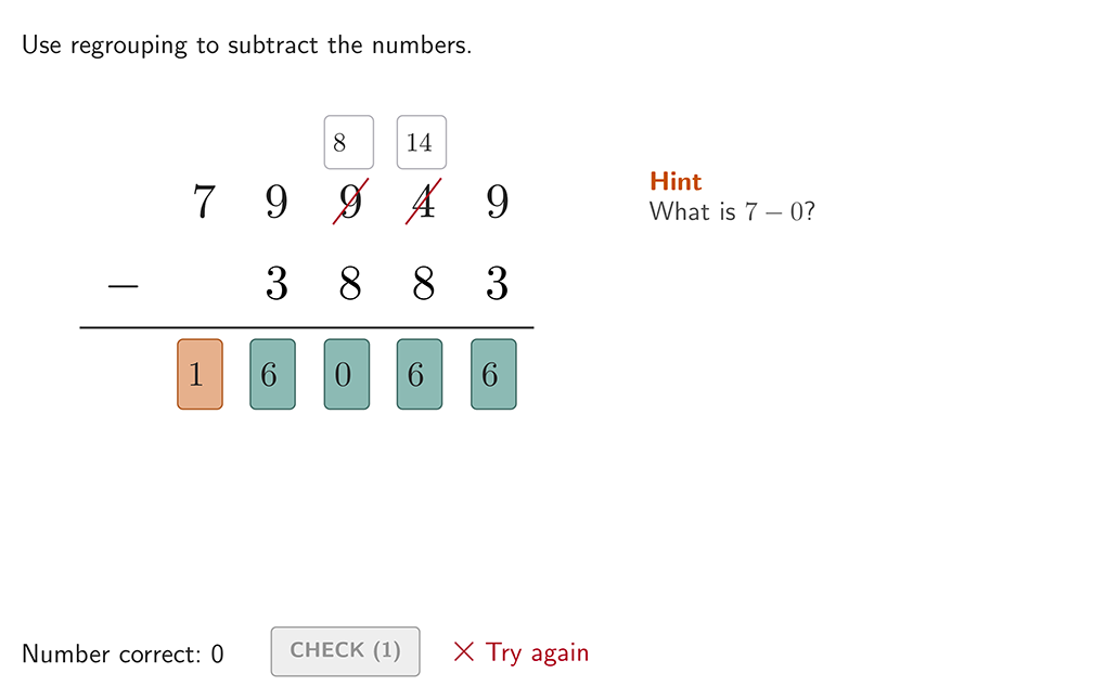 Subtracting Positive and Negative Numbers – GeoGebra