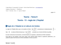 Teoría - 13 - regla de L'Hopital.pdf