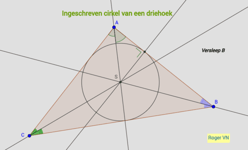 Ingeschreven Cirkel Van Een Driehoek Geogebra