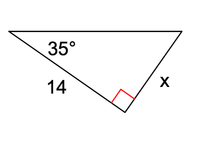 Given what you see above, determine the value of x in the diagram below. Be sure to fully show your thought process on your vertical surface! 