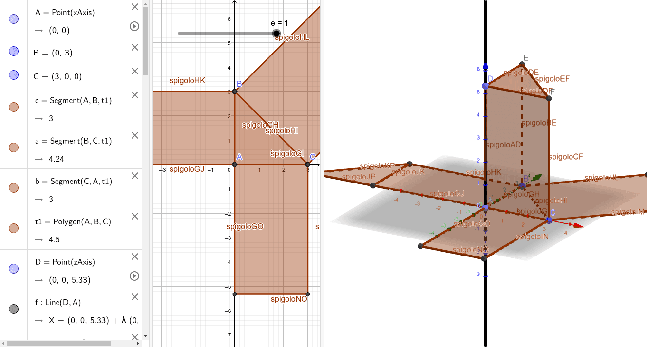 Prisma ottico (animazione con geogebra) 