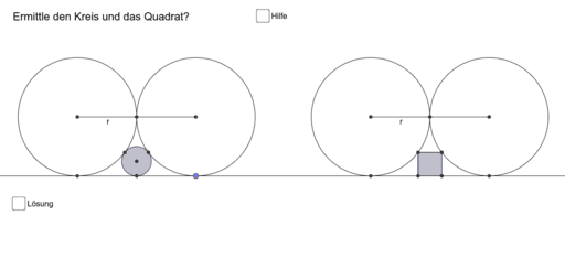 Zwei Kreise Und Gerade Kreis Quadrat GeoGebra