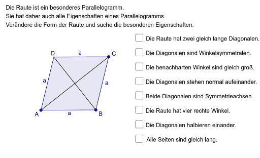 Rhombus Oder Raute Geogebra