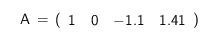 row matrix of order [math]1\times4[/math].