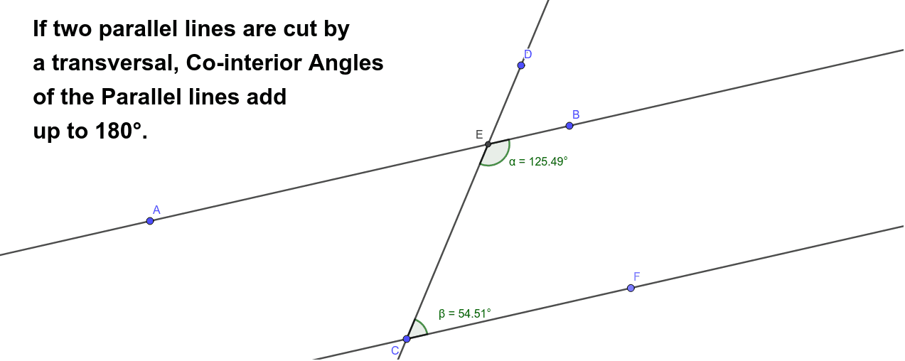 co-interior angles – GeoGebra