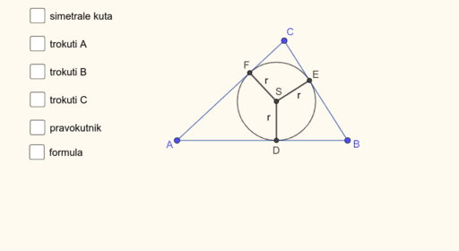 Površina Trokuta I Upisana Kružnica Geogebra