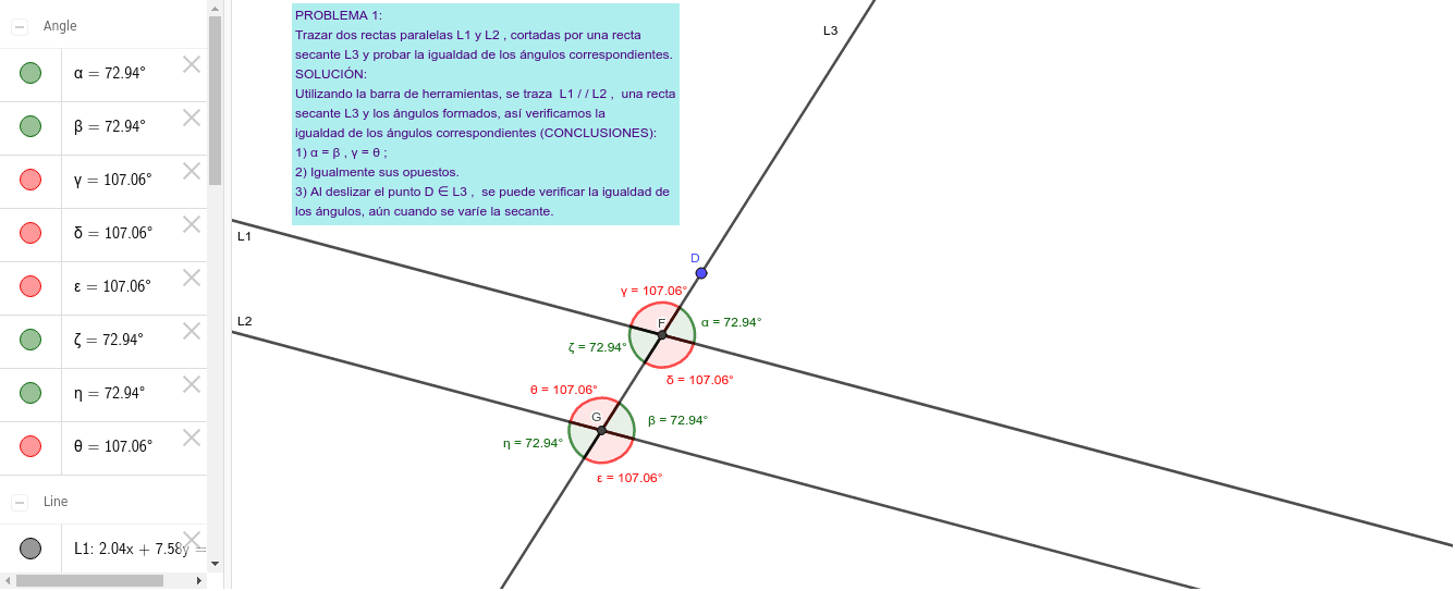 Rectas Paralelas Cortadas Por Una Secante Geogebra 0249